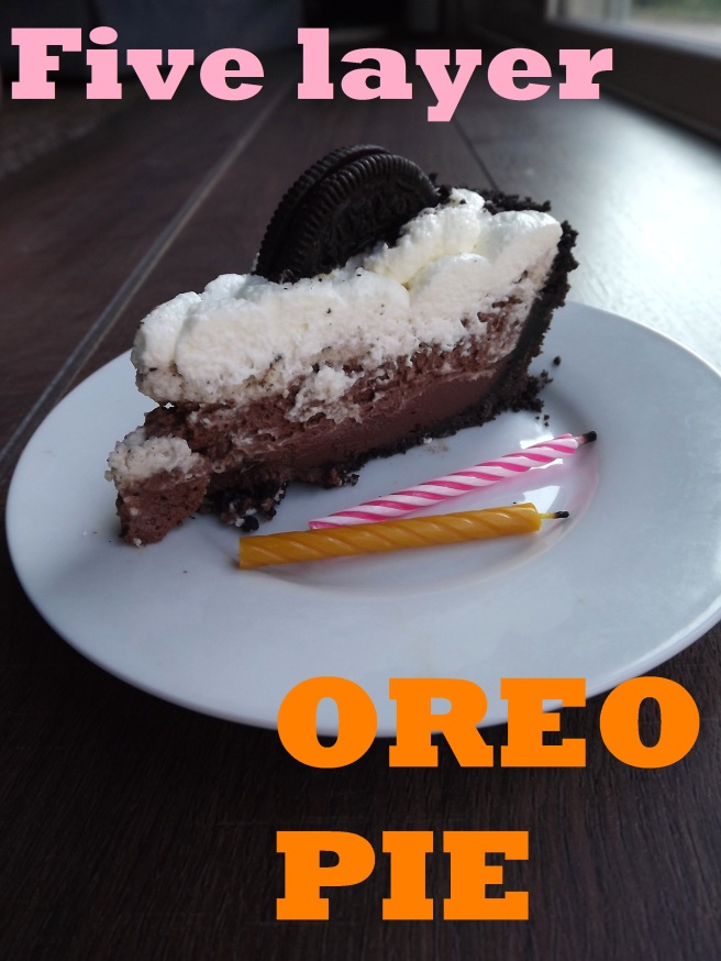 Check out this sky-high, FIVE LAYER OREO PIE that I made for my guy! https://therhymingbaker.wordpress.com/